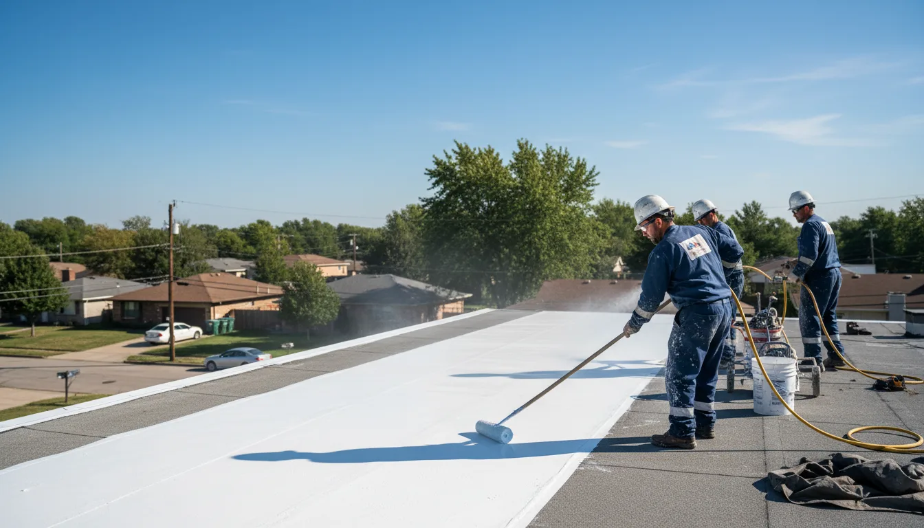 Commercial roof coating in Konawa, OK near me